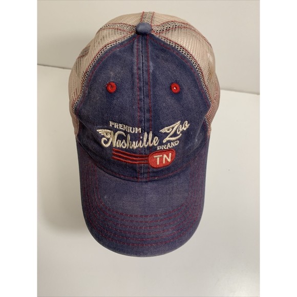 Premium Nashville Zoo Brand TN Tennessee Patch Denim Mesh Trucker  Strap Hat Cap - Picture 7 of 11